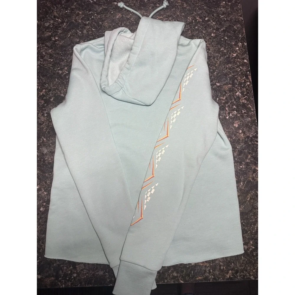 Harley-Davidson Teal Cropped Hoodie Size Small
